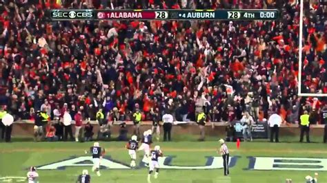 Auburn Defeats Alabama 11 30 13 109 Yard Missed Field Goal Return For Touchdown By Chris Davis