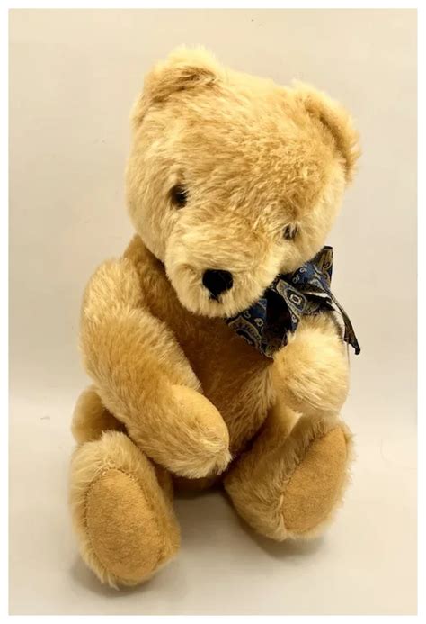 Vintage Hermann Teddy Original Gold Mohair Bear With Id Tall