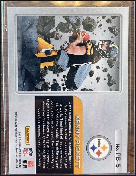 Panini Prizm Prizm Break Kenny Pickett Rc Pb Pittsburgh