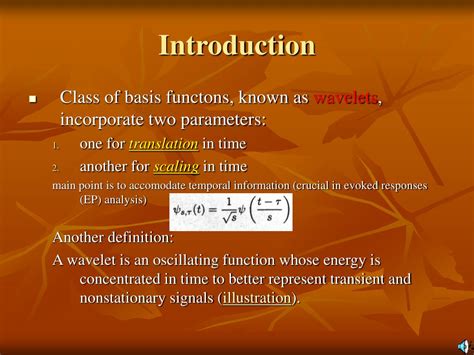 PPT Biomedical Signal Processing Wavelets PowerPoint Presentation