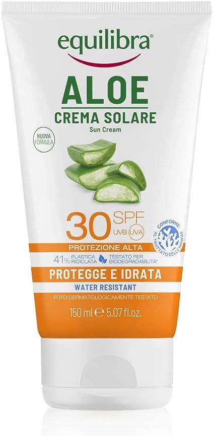 Equilibra Solari Aloe Crema Solare SPF 30 A Base Di Aloe Vera