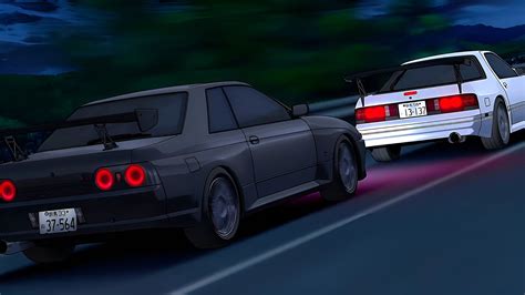 Initial D Car Tokyo Night Jdm Wallpaper Toyota Supra Anime Love