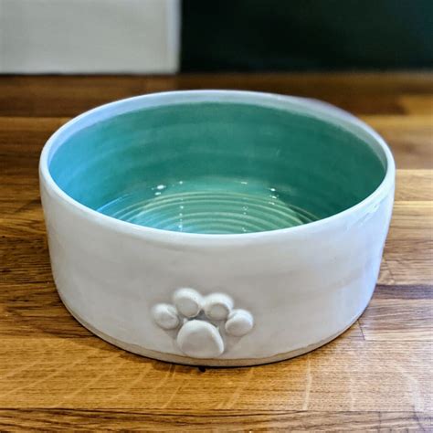 Green Ceramic Dog Water/Food Bowl | Lawoofs of Devon