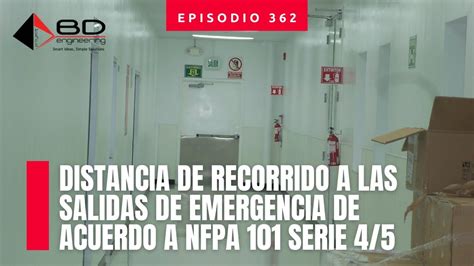 Distancia De Recorrido A Las Salidas De Emergencia De Acuerdo A NFPA