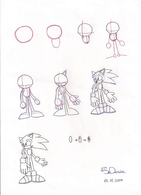 Tutorial - How to draw Sonic by Sonicdeniz on DeviantArt