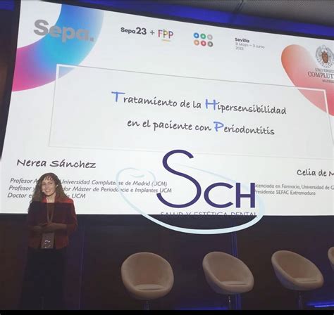 La Dra Nerea Sánchez en el SEPA23 Sevilla Clínica dental SCH