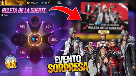 EVENTO SORPRESA SOLO 9 DIAMANTES ELIGE TU FAVORITO RULETA DE LA