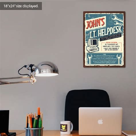 IT Helpdesk Funny Tech Support Custom Poster NerdShizzle