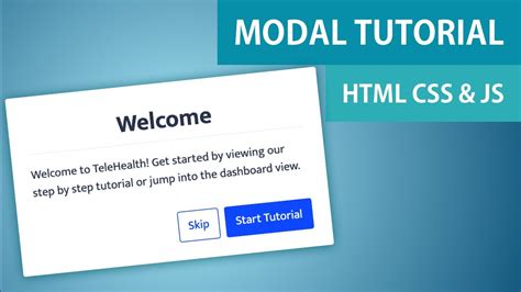 Create A Modal From Scratch HTML CSS JavaScript