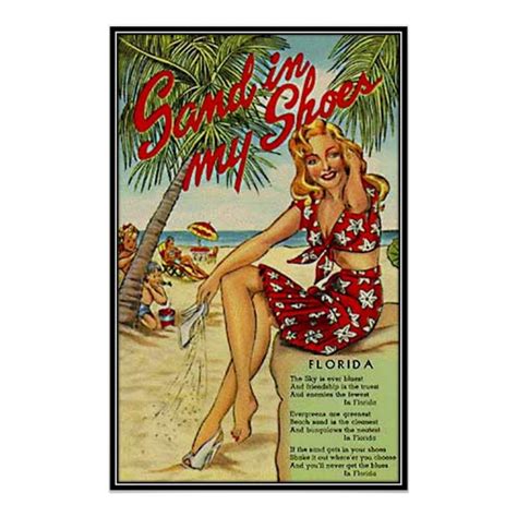 Vintage Florida Usa Poster Custom Posters Design Your Own