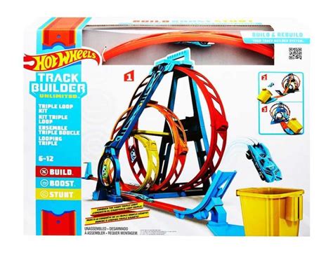 Promo HOT WHEELS TRACK BUILDER TRIPLE LOOPKIT GLC HOTWHEELS SET PELUNCUR Multicolor Diskon