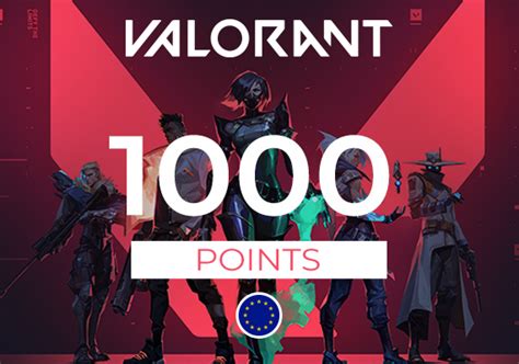 VALORANT Gift Card - 1000 Valorant Points Key - EU