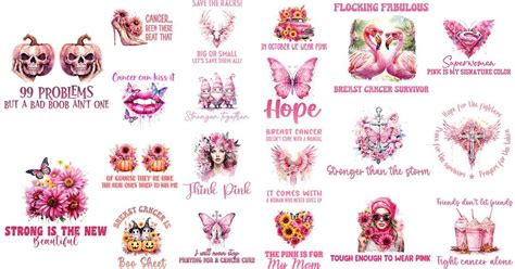 Breast Cancer Pink Ribbon Bundle Bundle · Creative Fabrica