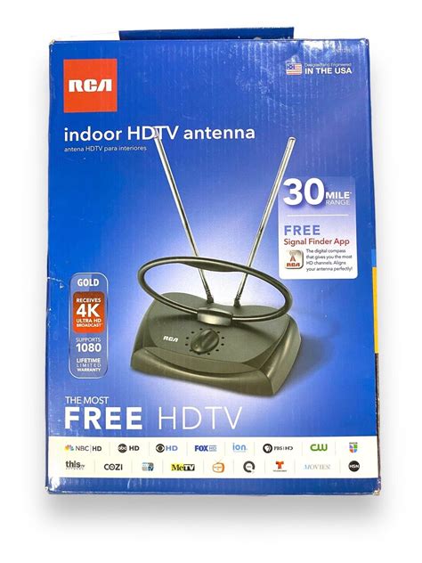 Rca Indoor Hdtv Antenna 30 Mile Range 4k 1080 New Ant121e Digital Tv Ebay