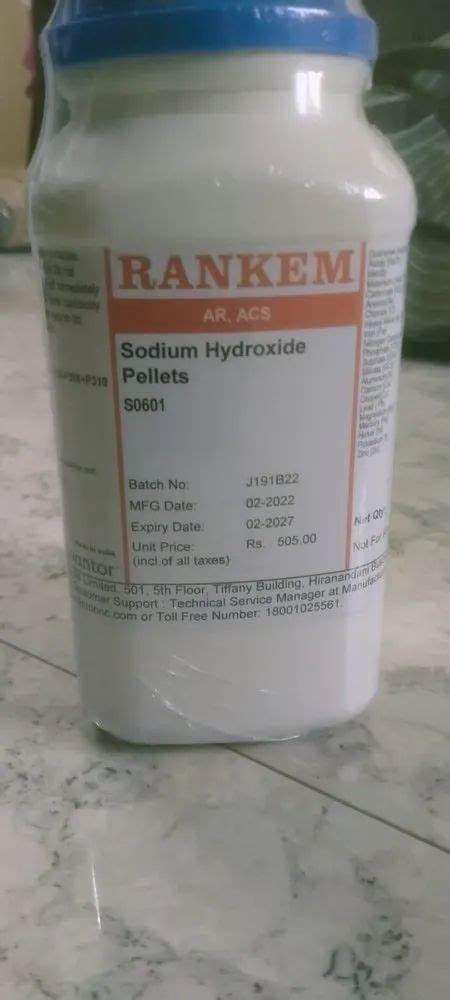 Sodium Hydroxide Pellets Ar Acs At Rs Kg In Kanchipuram