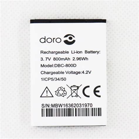 800mAh Dbc 800d Battery For Doro 500 506 508 509 510 515 6520 6030 CELL