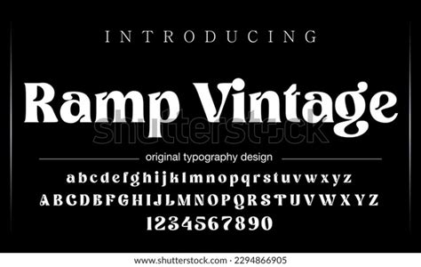 Font Alphabet Script Typeface Labelvintage Typeface Stock Vector ...