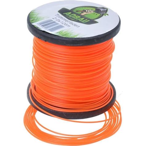 Aqbau Fil De Coupe Nylon Rond 2 0 Mm X 126m Bobine De Tondeuse Trimmer