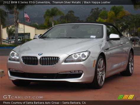 Titanium Silver Metallic 2012 Bmw 6 Series 650i Convertible Black Nappa Leather Interior