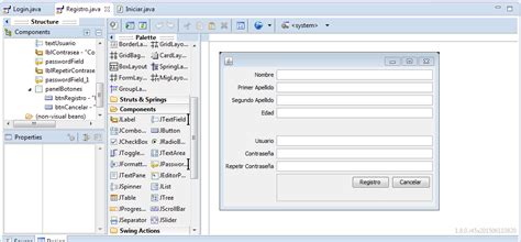 Java Creación De Una Interfaz Para El Registro Y Login De Usuario