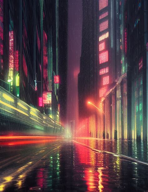 Cyberpunk City In The Rain on Behance