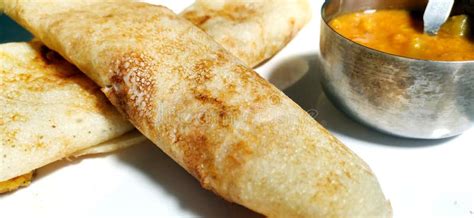 Paper Masala Dosa Is A South Indian Meal Served With Sambhar And