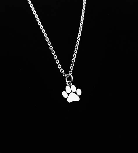 Dog Paw Necklace Sterling Silver Dog Jewelry Cat by KallenDesign ...