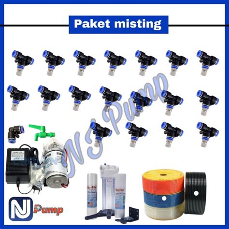 Jual Paket Misting Kabut Embun Mist Nozzle 10 Titik Mesin