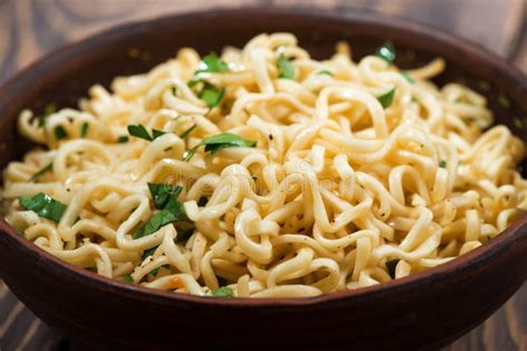 Bowl Of Traditional Chinese Noodles Closeup Stock Photo Image Of