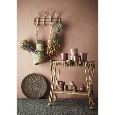 Madam Stoltz Table Console En Tiges De Bambou Style Retro Campagne