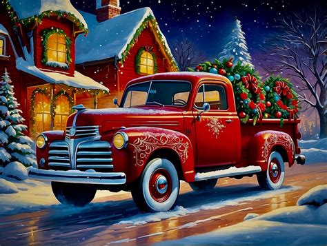 Vintage Christmas Truck - 2 by deezaster on DeviantArt