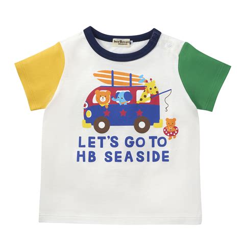 HOT BISCUITS ミキハウス ビーンズ 乗り物半袖Tシャツ アウトレット 黄 マルチカラー cm cm cm cm cm ホットビスケッツ ミキハウス