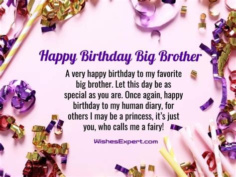 Top Birthday Wishes For Big Brother