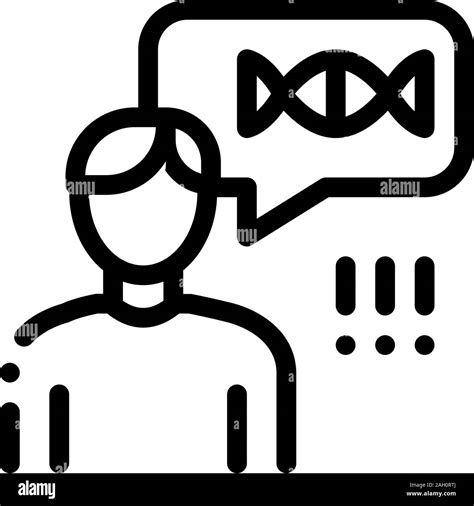 Man Genetic Molecule Icon Outline Illustration Stock Vector Image & Art ...