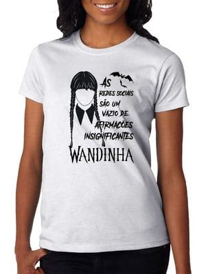 Tshirts Da Wandinha Addams Baby Look Personalizada Wandinha Compre