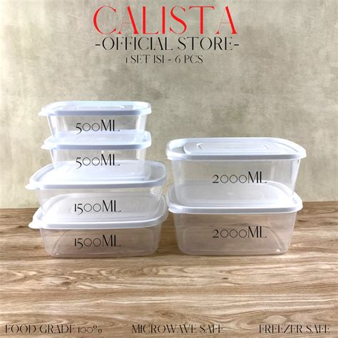 Jual Food Kontainer Container Preparation Set Toples Kotak Calista