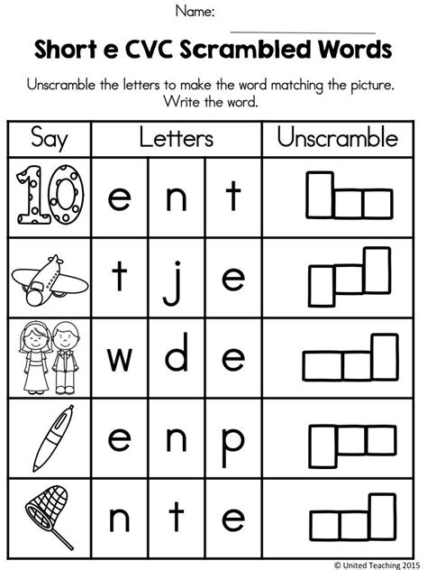 Cvc Words Worksheets For Grade Pdf