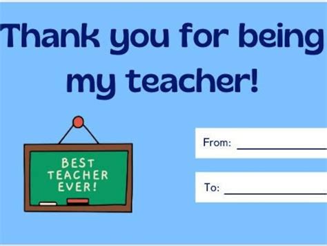 Printable Teacher Thank You T Tag Etsy