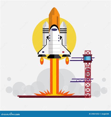 Space Shuttle Launching - Illustration Stock Illustration ...