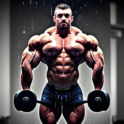 bodybuilder holds  kg dumble    hand   viens