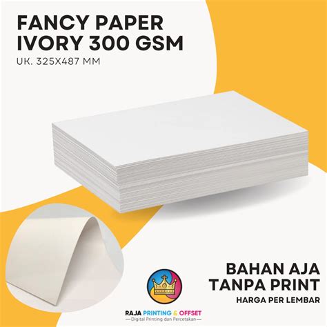 Jual Kertas Bahan Fancy Paper Ivory 300gsm A3 325x487mm Tanpa Print