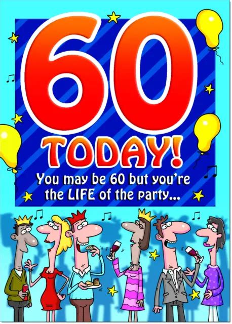 Doodlecards Age 60 60th Birthday Card Funny Male Men Men S £2 49 Picclick Uk