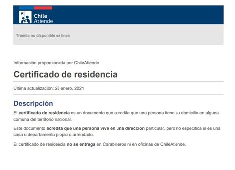 Certificado De Residencia