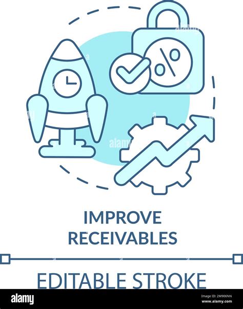 Improve Receivables Turquoise Concept Icon Stock Vector Image And Art Alamy