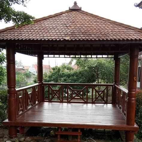 Harga Gazebo Kayu Kelapa Ukuran 2x2 Gelugu Murah