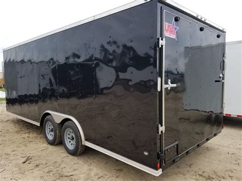 Low Price Enclosed Trailers 8.5x20 Black 3500 (ad 160) - USA Cargo Trailer