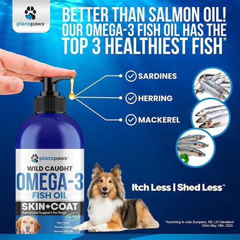 Aceite de pescado Omega 3 para perros mejor que el aceite de salmón