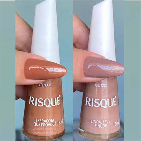 Kit Esmalte Risque Tons De Nude Terracota Que Provoca E Linda Leve E Nude Shopee Brasil