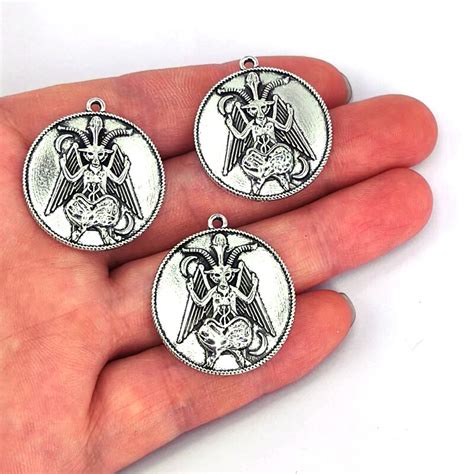 5pcs Baphomet Charms Satan Goat Mendes T Altar Pendant Charm For Diy