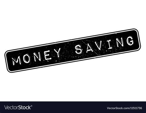 Money Saving Rubber Stamp Royalty Free Vector Image